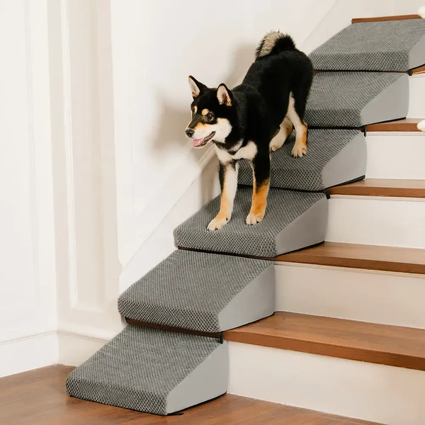 Modular Foam Dog Ramp Stairs for Staircase Stairs with Velcro